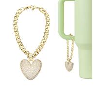 sourcing map Charm a forma di lettera per bicchiere Stanley, a forma di bolla, accessorio per nome, con strass glitterati