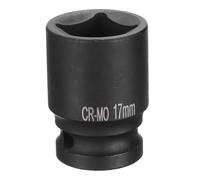 Sourcing Map Chiave a bussola quadrata a 4 punti da 1/2", 17 mm, ruota standard per annerimento Cr-MO, ruota standard per riparazione auto, manutenzione meccanica, uso domestico