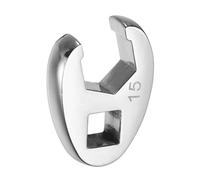 sourcing map Chiave a piede di gallina da 3/8 "Drive 15 mm Metrico frazionario Crowfoot Chiave a dado svasato 40Cr Cromato Open End Chiave a piede di gallina per meccanici Lavori di riparazione