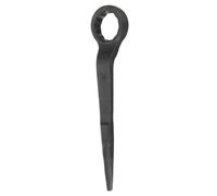 sourcing map Chiave a testa singola da 46 mm 45 # in acciaio annerimento metrico chiave offset testa singola anello tipo chiave a percussione con coda appuntita per riparazione manutenzione, nero