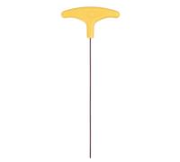 sourcing map Chiave esagonale con manico a T da 2 mm, in acciaio S2, con braccio extra lungo giallo, chiave a T piatta, chiave esagonale interna, strumento di riparazione per la riparazione di