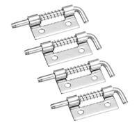 sourcing map Chiavistello a molla, 4 pezzi da 5 cm - 304 in acciaio inossidabile a molla, per mancini con foro bloccato a molla per scatola di distribuzione armadio elettrico (argento)
