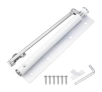 sourcing map Chiudiporta a molla da 195 mm, chiudiporta automatico in acciaio inox con velocità di chiusura regolabile per casa a chiusura automatica da 20 a 40 kg, bianco