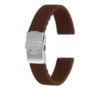 Sourcing Map Cinturini per Orologio in Silicone, Larghezza Morbida, Cinturini per Orologio in Gomma a Rilascio Rapido con Fibbia a Scatto per Uomo Donna, 18mm, Silicone, Non pietra preziosa
