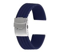 Sourcing Map Cinturini per Orologio in Silicone, Larghezza Morbida, Cinturini per Orologio in Gomma a Rilascio Rapido con Fibbia a Scatto per Uomini e Donne, 22mm, Silicone, Non pietra preziosa