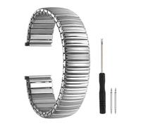 sourcing map Cinturino di ricambio per orologio da polso in acciaio inox, 14 mm, con barrette a molla, strumento di rimozione, per donne e uomini, cinturino di ricambio in metallo, argento
