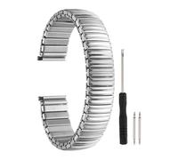 sourcing map Cinturino di ricambio per orologio da polso in acciaio inox, 16 mm, con barrette a molla, strumento di rimozione, per donne e uomini, cinturino di ricambio in metallo, argento