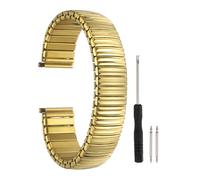 sourcing map Cinturino di ricambio per orologio da polso in acciaio inox, 18 mm, con strumento di rimozione della barra a molla, per donne e uomini, colore giallo