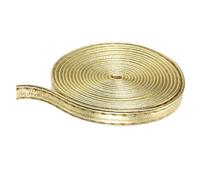 sourcing map Cinturino in pelle dorata, larghezza 6 mm, doppia striscia in pelle, lunghezza 508 cm (5 m) per borse a tracolla, cinture di abbigliamento, maniglie per borse, artigianato