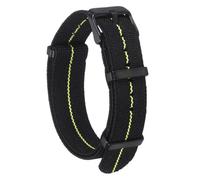 sourcing map Cinturino per orologio da polso in nylon elastico, 18 mm, un pezzo, impermeabile, cinturino di ricambio per orologio da polso con fibbia nera, per uomo e donna, nero/giallo
