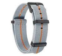 sourcing map Cinturino per orologio da polso in nylon elastico, 20 mm, un pezzo, impermeabile, cinturino di ricambio per orologio da polso con fibbia nera, per uomo e donna, grigio chiaro/arancione