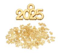 sourcing map Ciondolo a forma di anno di laurea 2025, 3D, in metallo, con nappa, numero dell'anno, mini ciondolo per fai da te, anniversario, creazione di gioielli artigianali, lega metall, cristallo