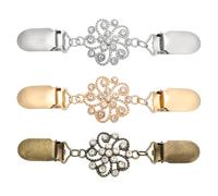 sourcing map Clip per abito posteriore Cinch, maglione retrò cardigan scialle collare mantello clip in vita spilla camicia per tenere insieme il maglione, 4.96", Lega di acciaio