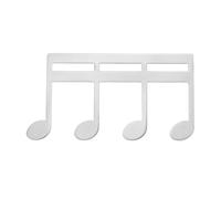 sourcing map Clip per libri musicali in metallo, a forma di nota musicale, clip per spartiti, pianoforte, libri, libri, pianoforte, chitarra, colore argento