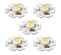 sourcing map COB LED Chip Bead 3W 70lm 2000k 20mm 5VDC lampadina a risparmio energetico per riflettore proiettore sostituzione giallo 5 pezzi