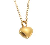 sourcing map Collana a forma di cuore per ceneri, urna commemorativa per ceneri di cremazione, impermeabile, ciondolo con imbuto, per ceneri dei propri cari, animali domestici (colore oro)