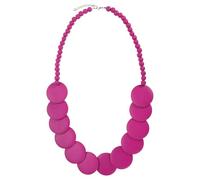 sourcing map Collana con perline grosse, collana rotonda in legno con perline a sfera, 27.56inch, Legno, Nessuna pietra preziosa