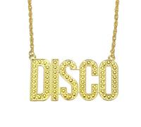 sourcing map Collane da discoteca da uomo, stile anni '70, accessori per uomini e donne, anni '50, 60, 70, 80, per feste a tema, gioielli, regalo, oro