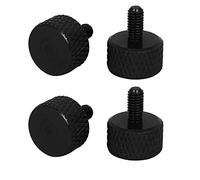 sourcing map Computer PC Scheda Grafica in Lega Alluminio zigrinate Viti Nero M3x6mm 4 pz