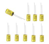 sourcing map Condensatore elettrolitico non polarizzato, 3,3 uF, 100 V, 13 mm x 8 mm, in alluminio, per progetti audio fai da te, altoparlanti e amplificatori per auto, 10 pezzi