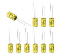 sourcing map Condensatore elettrolitico non polarizzato da 33 uF 100 V, 13 mm x 8 mm, in alluminio, per progetti audio fai da te, altoparlanti e amplificatori per auto, 10 pezzi