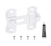 sourcing map Confezione da 1 chiavistello a scatto per cancello, 5 cm, in acciaio inox, chiusura scorrevole per porta scorrevole per bagno, fienile, recinzione, gabbia per animali domestici, garage