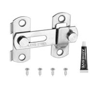 sourcing map Confezione da 1 chiavistello a scatto per cancello, 5 cm, in acciaio inox, per porta scorrevole per bagno, steccato, recinzione, gabbia per animali domestici, garage, finestre, argento