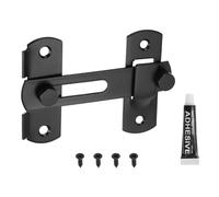 sourcing map Confezione da 1 chiavistello a scatto per cancello, 7,1 cm, in acciaio inox, chiusura scorrevole, per bagno, fienile, recinzione, gabbia per animali domestici, garage, finestre, nero