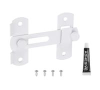 sourcing map Confezione da 1 chiavistello a scatto per cancello, 7,1 cm, in acciaio inox, chiusura scorrevole, per bagno, fienile, recinzione, gabbia per animali domestici, garage, finestre, bianco