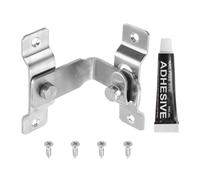 sourcing map Confezione da 1 chiavistello a scatto per cancello, 8,4 cm, in acciaio inox, 90 gradi, per porta scorrevole a 90 gradi, serratura ad angolo retto, curvo, per steccato, recinzione, gabbia