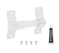 sourcing map Confezione da 1 chiavistello a scatto per cancello, 8,4 cm, in acciaio inox, chiusura scorrevole, per bagno, fienile, recinzione, gabbia per animali domestici, garage, finestre, bianco