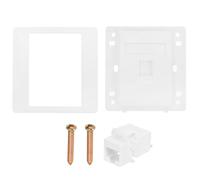 sourcing map Confezione da 1 piastra da parete Ethernet, 1 porta, presa Ethernet singola Cat6, accoppiatore RJ45 senza punzonatura, per casa e ufficio, bianco