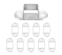 sourcing map Confezione da 10 basi a flangia per palo quadrato, adatte a tubi quadrati da 3,5 x 3,5 cm, in acciaio zincato, staffa terminale per montaggio a parete, connettore a base quadrata per