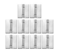 sourcing map Confezione da 10 cerniere saldabili resistenti, 3,8 x 3,2 x 0,2 cm, cerniere saldate in acciaio inossidabile 304, pieghevoli, per porte di rimorchi, colore argento