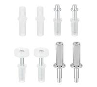 sourcing map Confezione da 2 accessori per porta bifold, kit di riparazione per porte scorrevoli a due ante scorrevoli incluse, rotella superiore e guida per porte scorrevoli pieghevoli dell'armadio