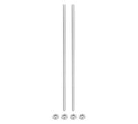 sourcing map Confezione da 2 barre completamente filettate M6 x 250 mm con 4 dadi esagonali, passo filettatura 1,25 mm, in acciaio inox 304, filettatura destra, perni per barre filettate a destra