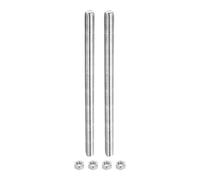 sourcing map Confezione da 2 barre filettate M16 x 250 mm con 4 dadi esagonali, passo filettatura 1,25 mm, in acciaio inox 304, filettatura destra, perni per barre filettate