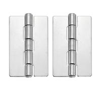 sourcing map Confezione da 2 cerniere saldabili resistenti, 10,2 x 6 x 0,3 cm, cerniere di testa saldate in acciaio inossidabile 304, pieghevoli, per porte di rimorchi, argento