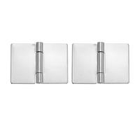 sourcing map Confezione da 2 cerniere saldabili resistenti, 5,1 x 5 x 0,2 cm, cerniere di testa saldate in acciaio inossidabile 304, pieghevoli, per porte di rimorchi, argento