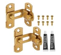 sourcing map Confezione da 2 chiavistelli a scatto per cancello, 5 cm, in acciaio inox, a 90 gradi, per porte scorrevoli e fienili, ad angolo retto, curvi, per steccati, recinzioni, gabbie per animali