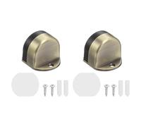 sourcing map Confezione da 2 fermaporta a cupola bassa, 3,8 cm di altezza x 4,2 cm di larghezza, in acciaio inossidabile, protezione da parete in gomma con viti e nastro adesivo, per camera da letto