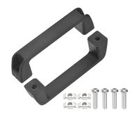sourcing map Confezione da 2 maniglie in plastica, foro centrale da 11 cm, maniglie industriali rettangolari con viti e dadi, per bagagli, attrezzature meccaniche, garage, armadietti, colore nero