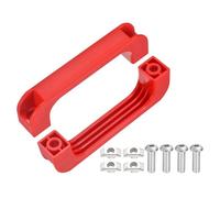 sourcing map Confezione da 2 maniglie in plastica, foro centrale da 12 cm, nervature rinforzate, maniglie industriali rettangolari con viti, dadi per bagagli e attrezzature meccaniche, rosse