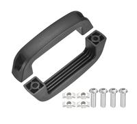 sourcing map Confezione da 2 maniglie in plastica, foro centrale da 13 cm, maniglie curve industriali con viti e dadi, per bagagli, attrezzature meccaniche, garage, armadietti, colore nero