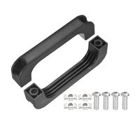 sourcing map Confezione da 2 maniglie in plastica, foro centrale da 13 cm, nervature rinforzate, maniglie industriali rettangolari con viti, dadi per bagagli e attrezzature meccaniche, nero