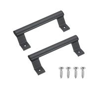 sourcing map Confezione da 2 maniglie scorrevoli per porta scorrevole, in lega di alluminio, 20,3 cm, con viti, per porta in vetro, per patio, garage, capannone, balcone, cancello, grigio scuro