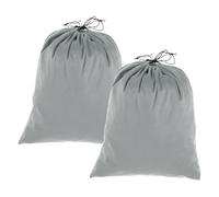 sourcing map Confezione da 2 sacchetti per la polvere per borse, 40 x 50 cm, in cotone, con coulisse, per riporre borse, scarpe, stivali, uso quotidiano, da viaggio, grigio chiaro