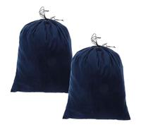 sourcing map Confezione da 2 sacchetti per la polvere per borse, 40 x 50 cm, in cotone, con coulisse, per riporre borse, scarpe, stivali, uso quotidiano, da viaggio, blu navy