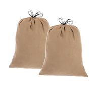 sourcing map Confezione da 2 sacchetti per la polvere per borse, 40 x 50 cm, in cotone, con coulisse, per riporre borse, scarpe, stivali, uso quotidiano, colore: cachi