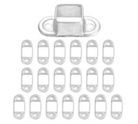 sourcing map Confezione da 20 basi con flangia quadrata per palo quadrato, adatta a tubi quadrati da 2,5 x 2,5 cm, in acciaio zincato, staffa terminale per binario di montaggio su ringhiera, ringhiera